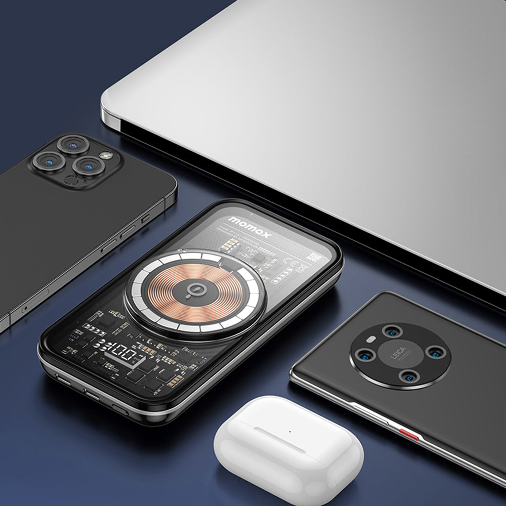 MOMAX IP113 Q.MAG POWER13 10000mAh Power Bank PD 35W Fast Charging Phone Magnetic Wireless Battery Pack with Digital Display MOMAX IP113 Q.MAG POWER13 10000mAh Power Bank PD 35W Fast Charging Phone Magnetic Wireless Battery Pack with Digital Display